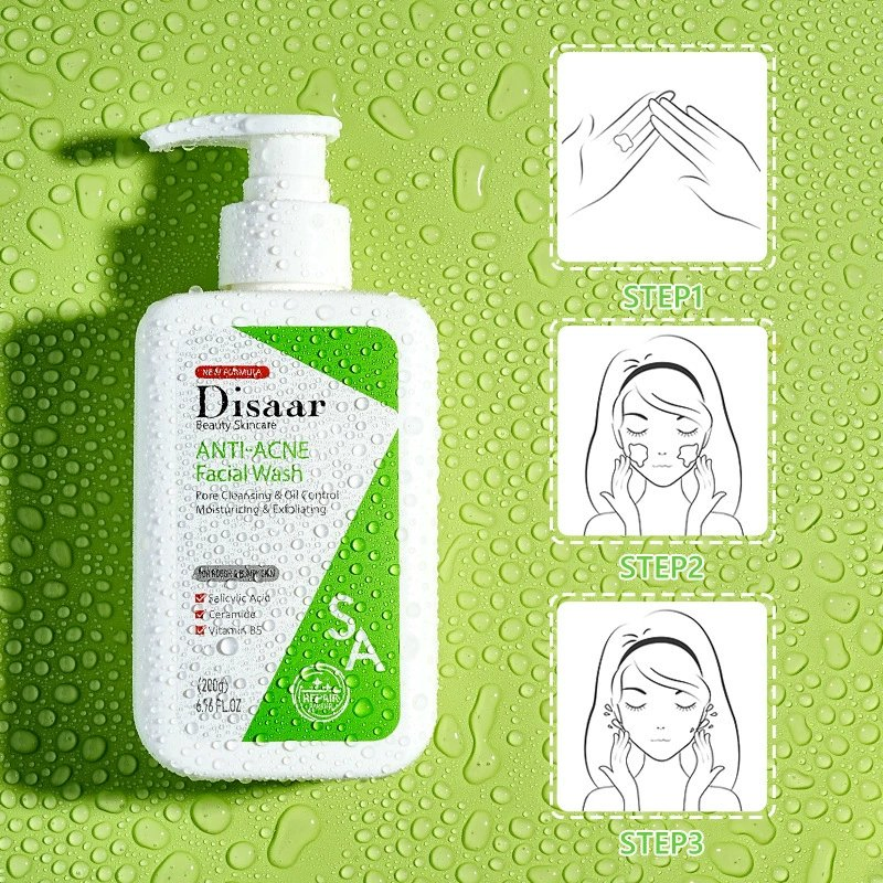 Salicylic Acid Facial Cleanser Organic Oil Control Ceramide Acne Treatment Skin Care Face Wash