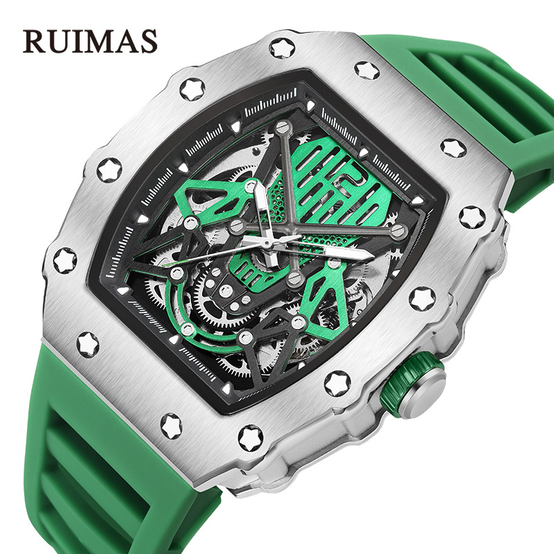 Hot-Selling Ruimas Brand Fashion Style Sport Business Waterproof Luminous Mechanical Watch