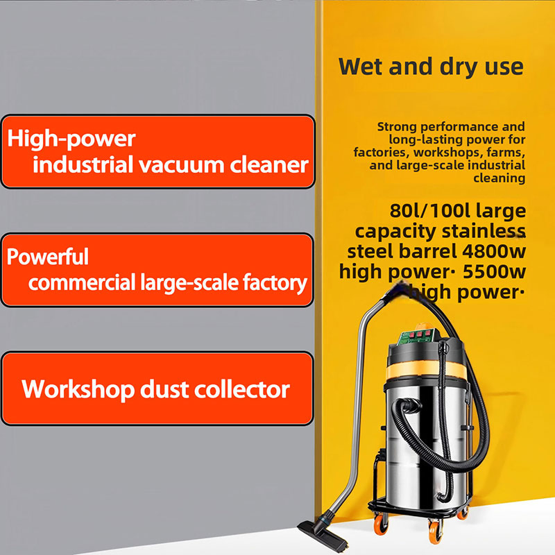 Heavy Duty 5000W Industrial Vacuum Cleaner 100L for Workshop & Warehouse