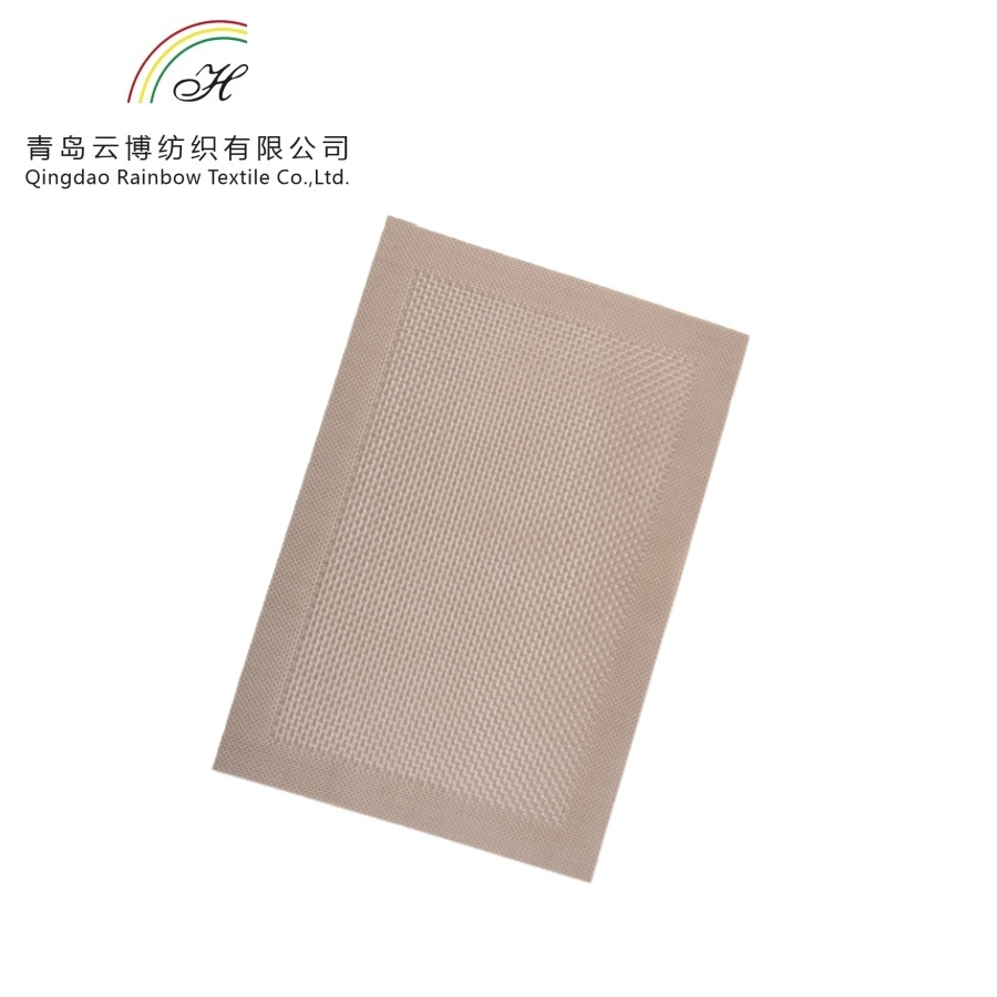 Heat Resistant Custom Printing Non-Slip PVC Cheap Placemat Polyester Fabric Table Mat