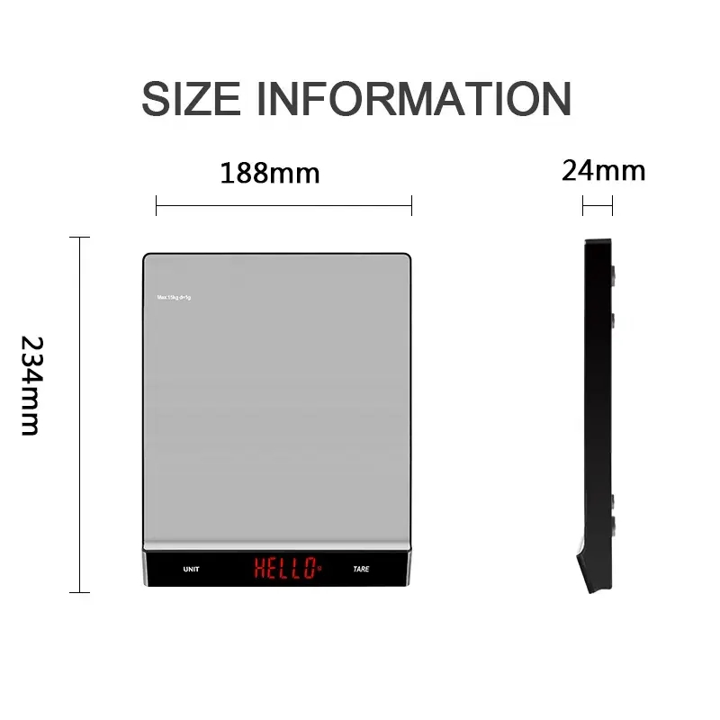 Stainless Steel Platform Digital Kitchen Food Electronic Weighing Scale for Cooking