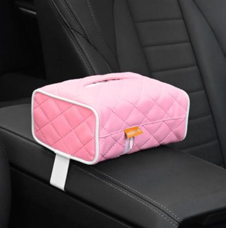 Universal PU Leather Car Tissue Box Cover Sun Visor Chair Back Hanging Type Leather Tissue Box