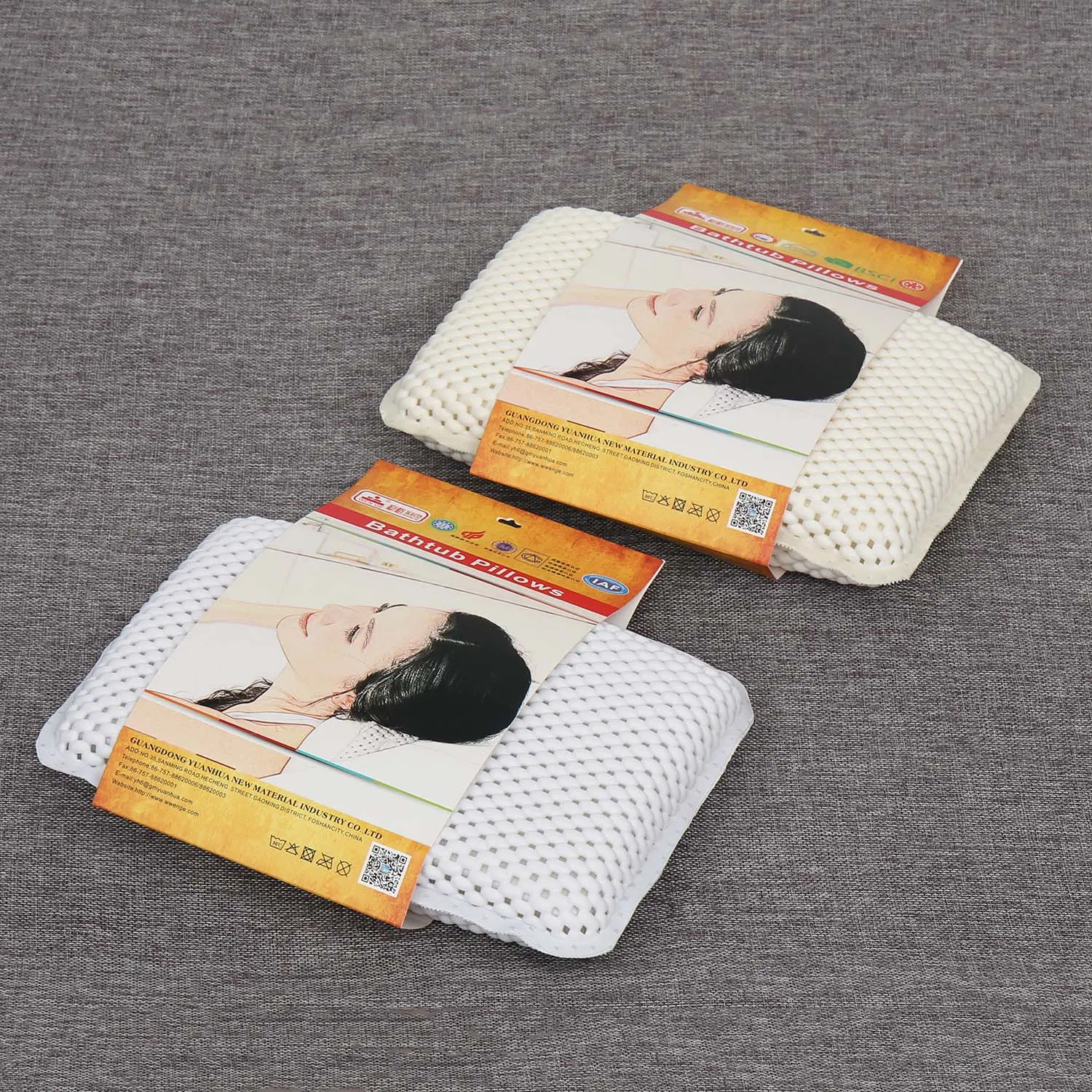 Best Selling Mesh SPA Bathtub Pillow Suction Cups Cushion Washable Non Slip Bath Tub Pillow