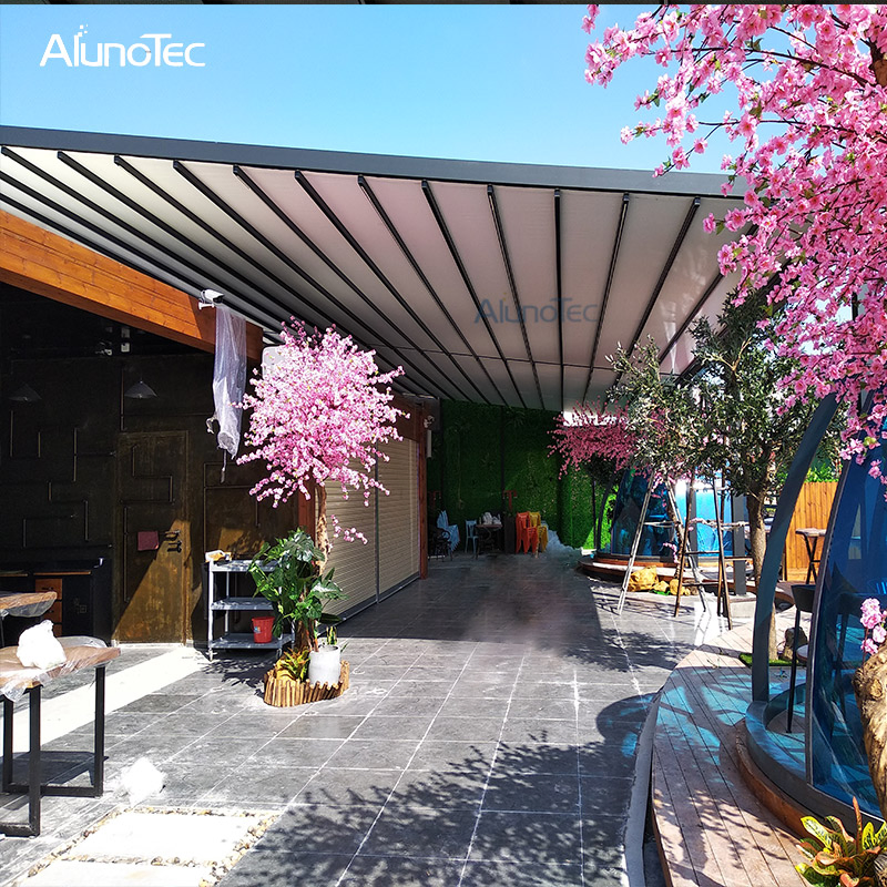 Shade Gazebo Electric Waterproof Retracted Pergola for Outdoor Party