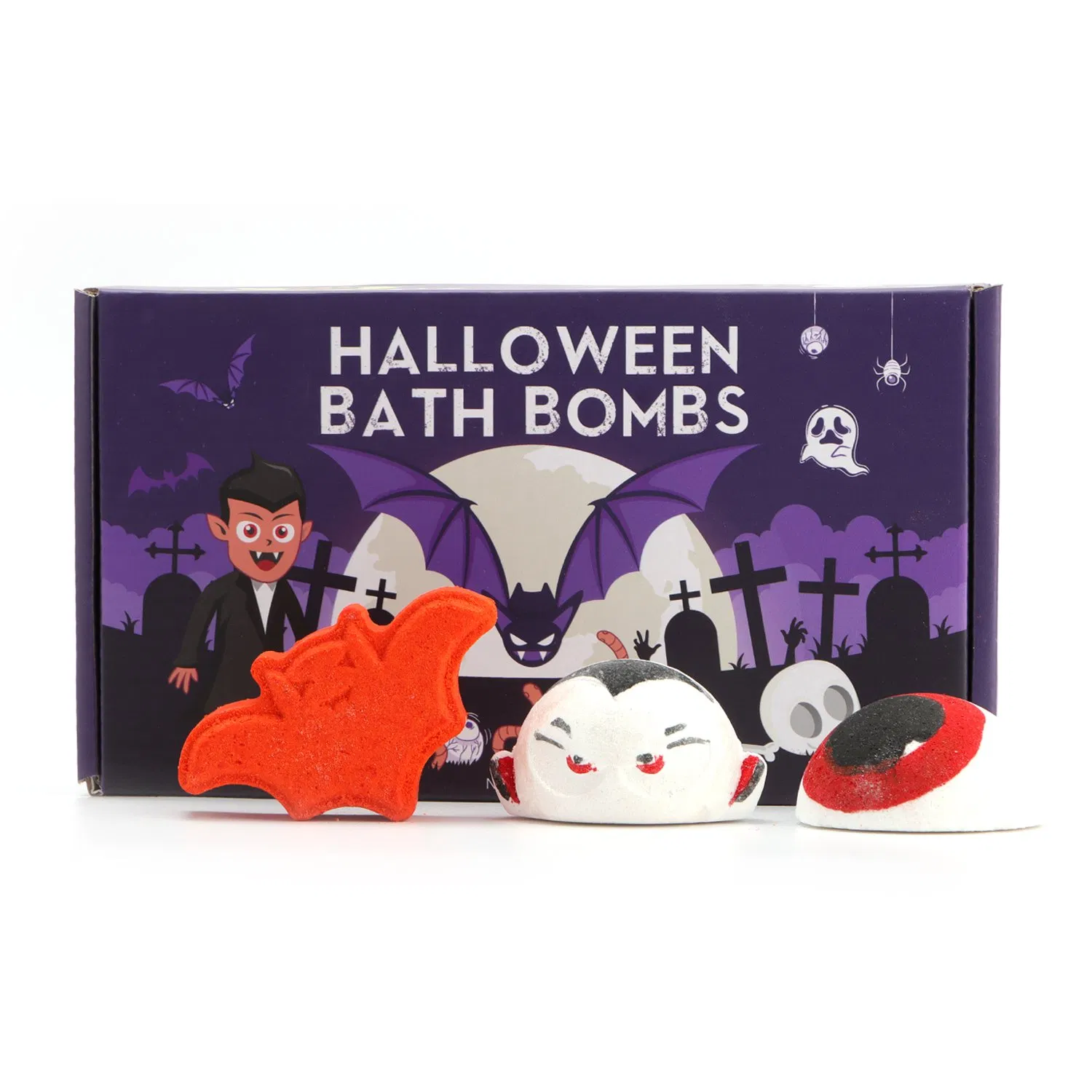 Custom Logo Natural Handmade High Quality Bath Bomb Gift Set for Halloween