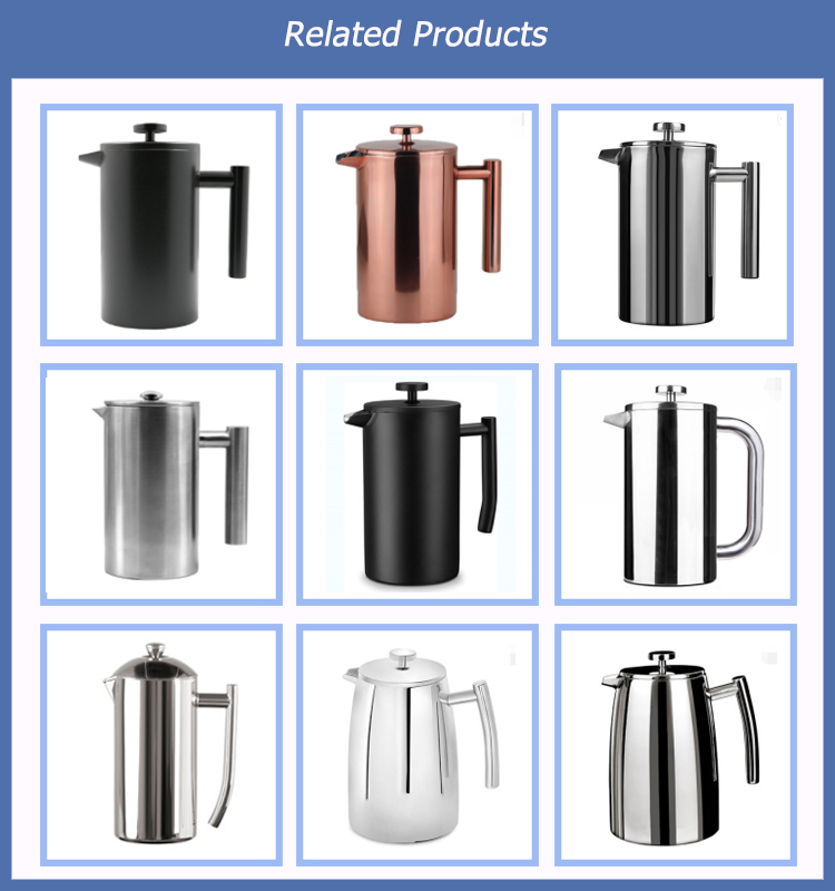 Френч-пресс из нержавеющей стали с двойными стенками