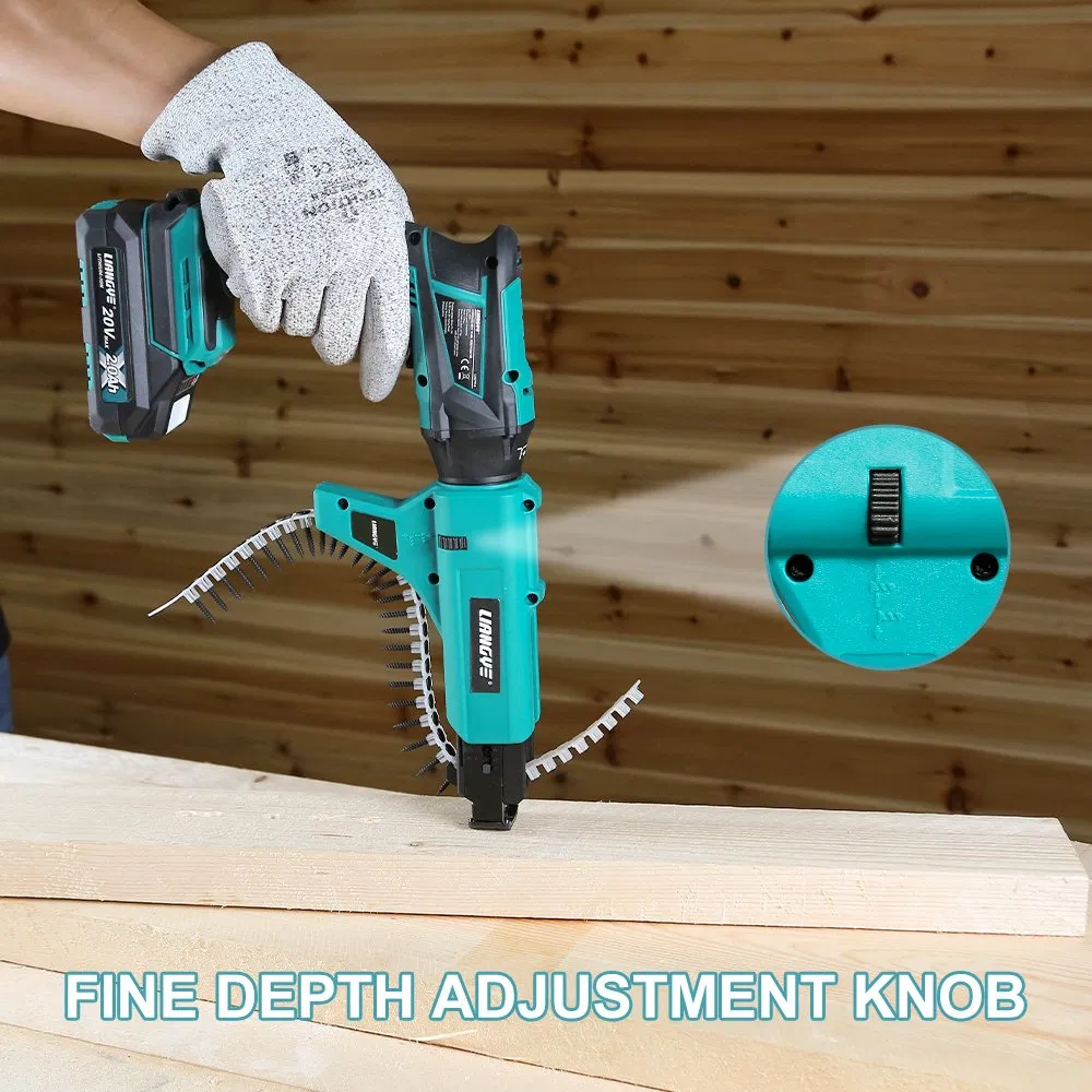 Liangye Cordless Power Tools 18V Brushless Autofeed Drywall Screw Gun