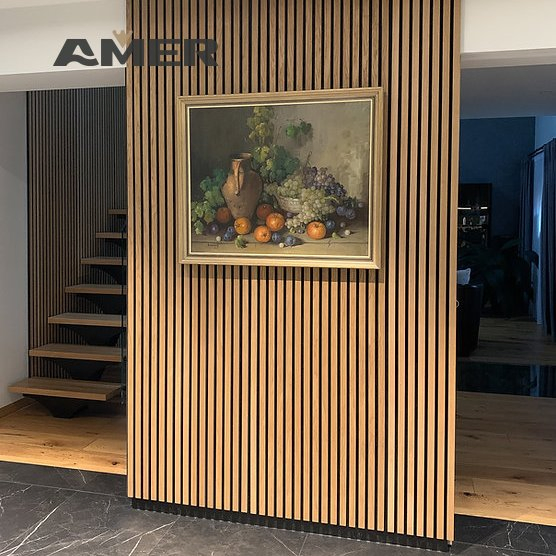 High Density Polyester Fiber 3D Model Design Others Wallpapers/Wall Panels Sound Proof Wood Slat Strips Wall Panels MDF