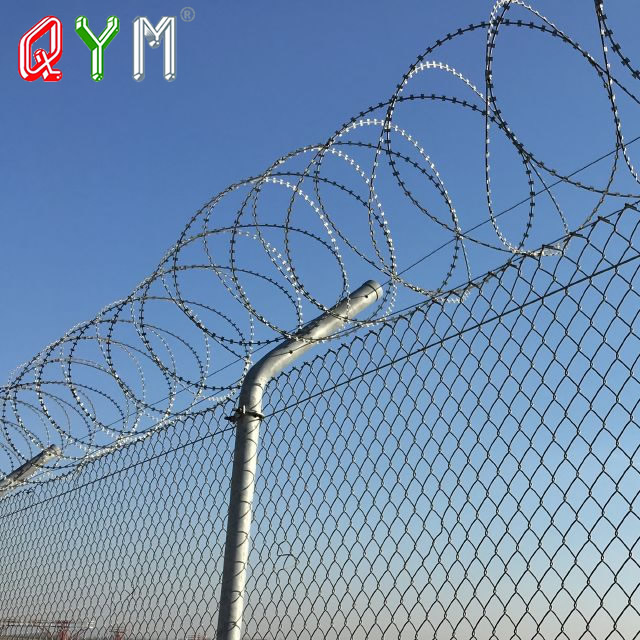 Y Post Welded Mesh Airport Fence Security Prison Wire Mesh Fence with Razor Barbed Wire