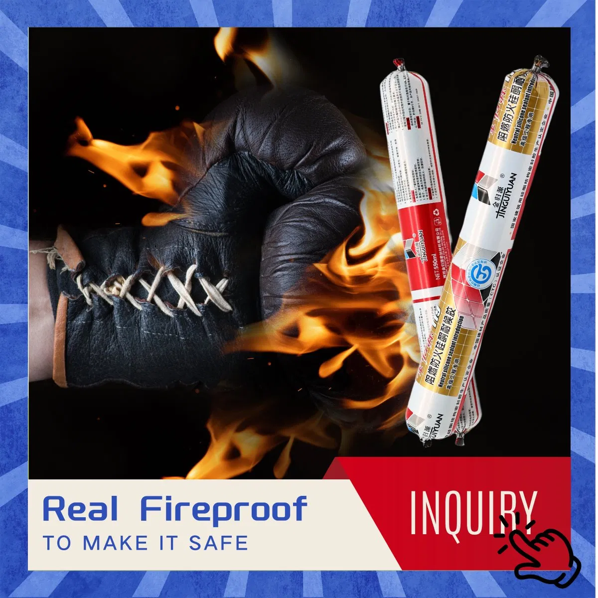 Good Bonding Firestop Sealant Fast Dry Glue Fireproof High Quality Silicone Sealant
