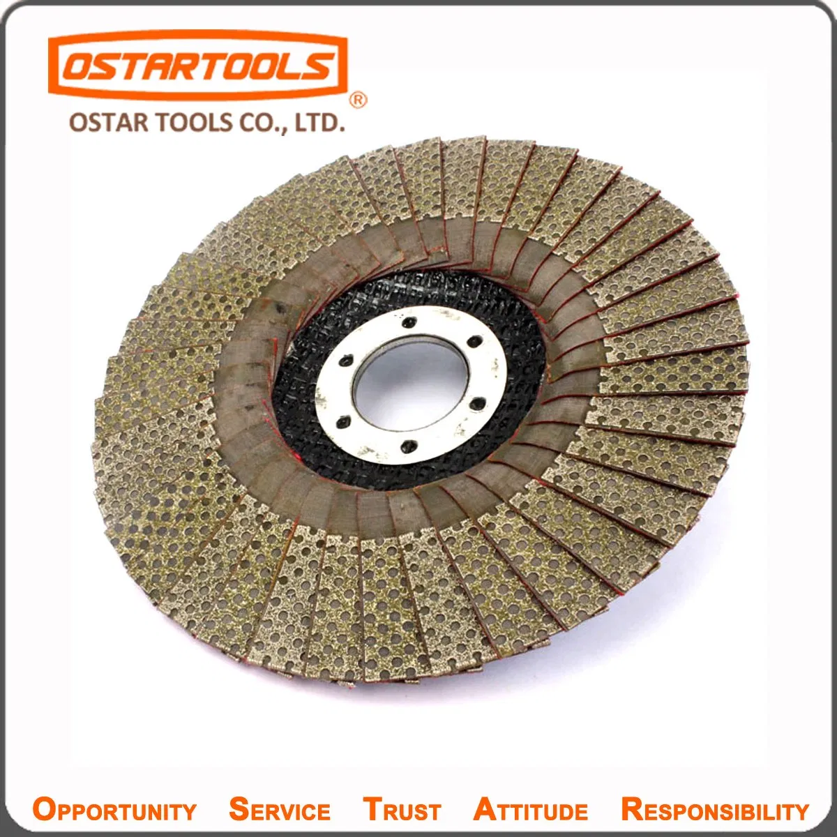 Premium Red Cloth Net Pattern Diamond Flap Disc with Fiberglass Base