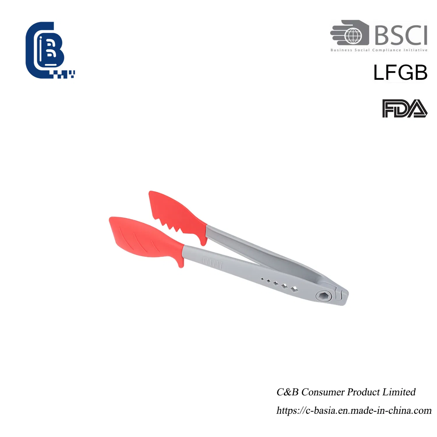 Heat Resistant Walnut Wood BBQ Grill Tongs, Sandwich Buffet Salad Serving Clip