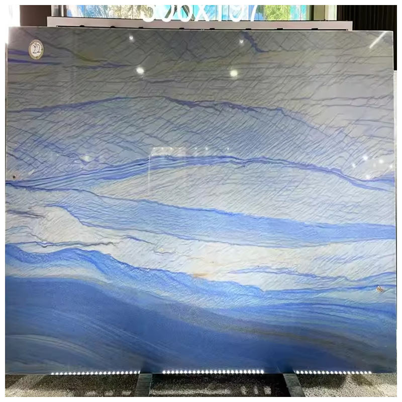 Brazilian Luxury Blue Macaubas Quartzite for Countertops and Accient Wall
