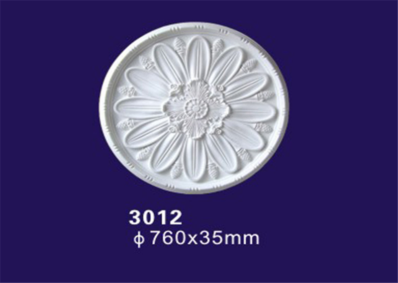 American Style Paintable Flat Ceiling Medallion for Roof Decoration