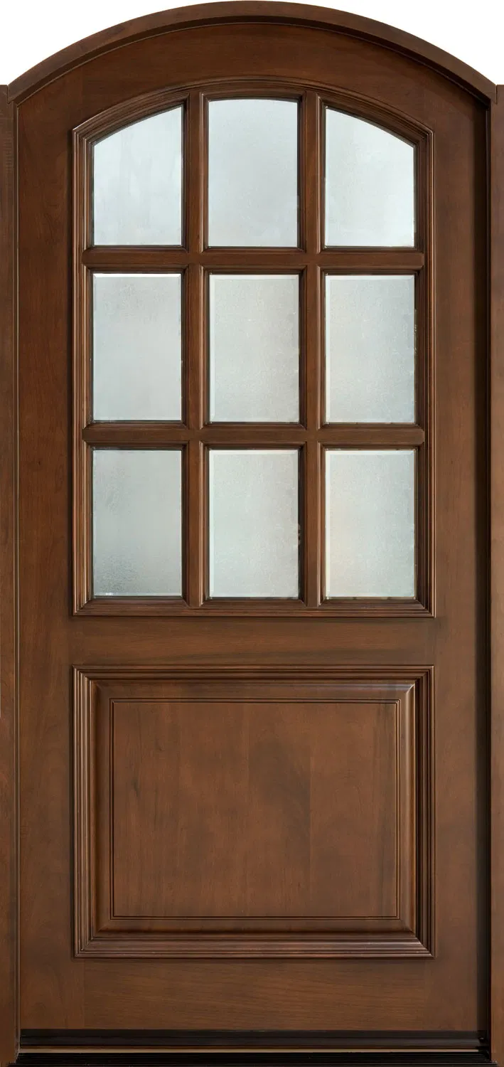 Top Round High End Exterior Solid Wooden Main Entrance Door