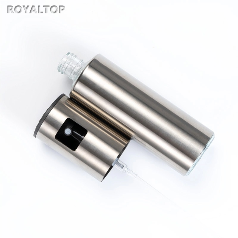 Kitchen Stainless Steels Spray Dispenser Cooking Camping BBQ Baking Roasting 120ml Olive Oil Sprayer Lead-Free Glass Bottle