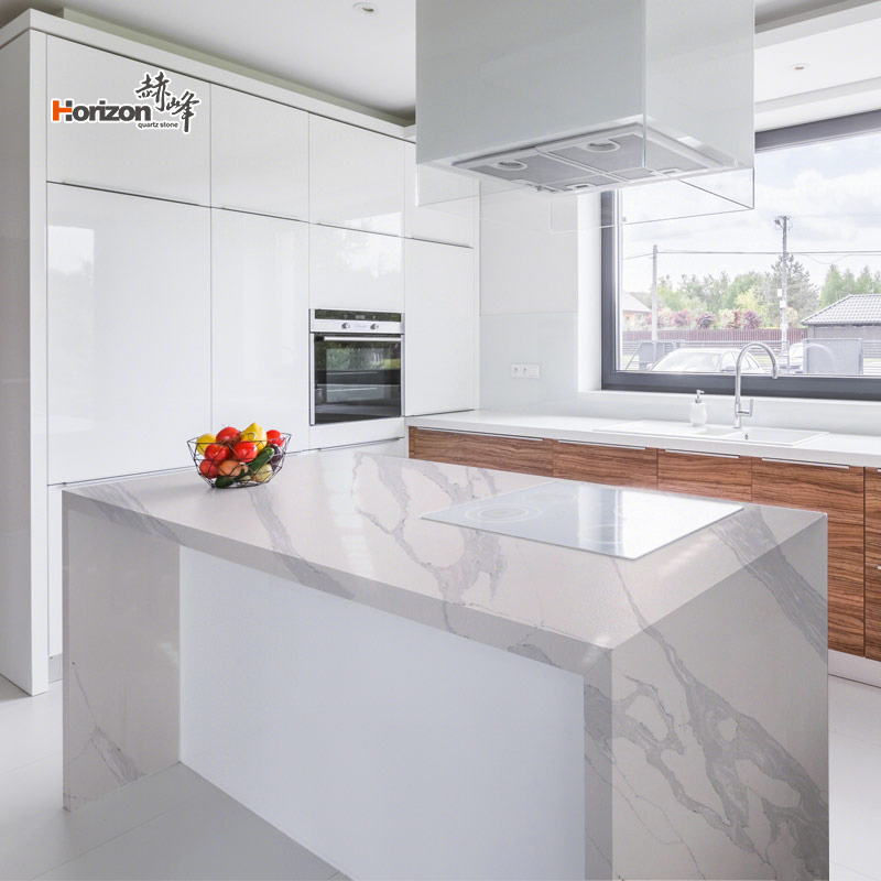 Calacatta 1029 Quartz Slab Artificial Stone Worktop Countertop From Horizon Stone
