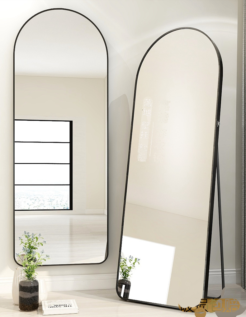 Golden Silver Black Aluminum Frame Decoration Dressing Wall Full Length Floor Hotel Barbershop Bathroom Furniture Independent Smart Vanity LED Mirror