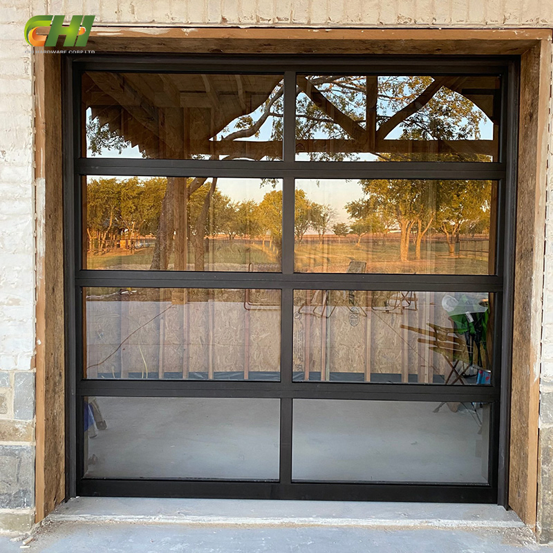 Chi Automatic Aluminum Glass Panel Garage Door Full View Sectional Overhead Garage Doors