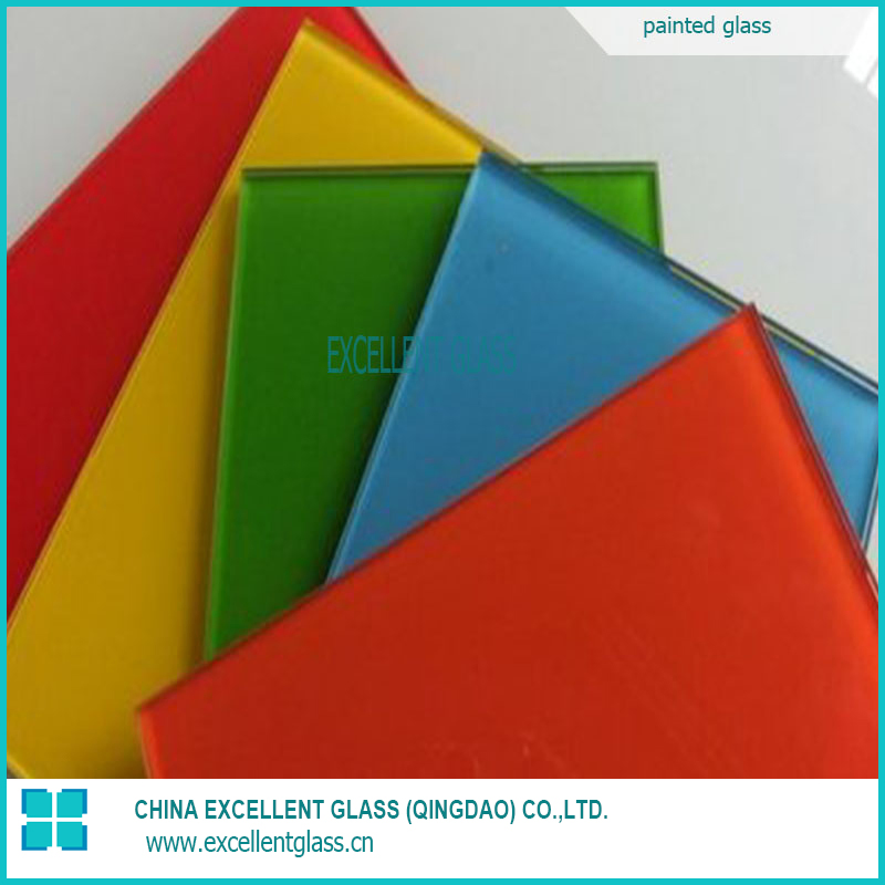 Custom Painted Tempered Glass Tabletop for Cafe Bar Excellent Glass