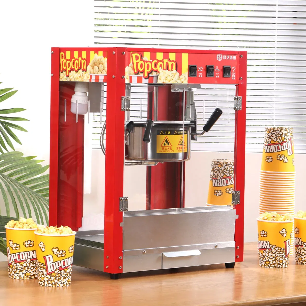 Chinese Supplier Electric High Efficiency Popcorn Making Machine for Commercial Restaurants