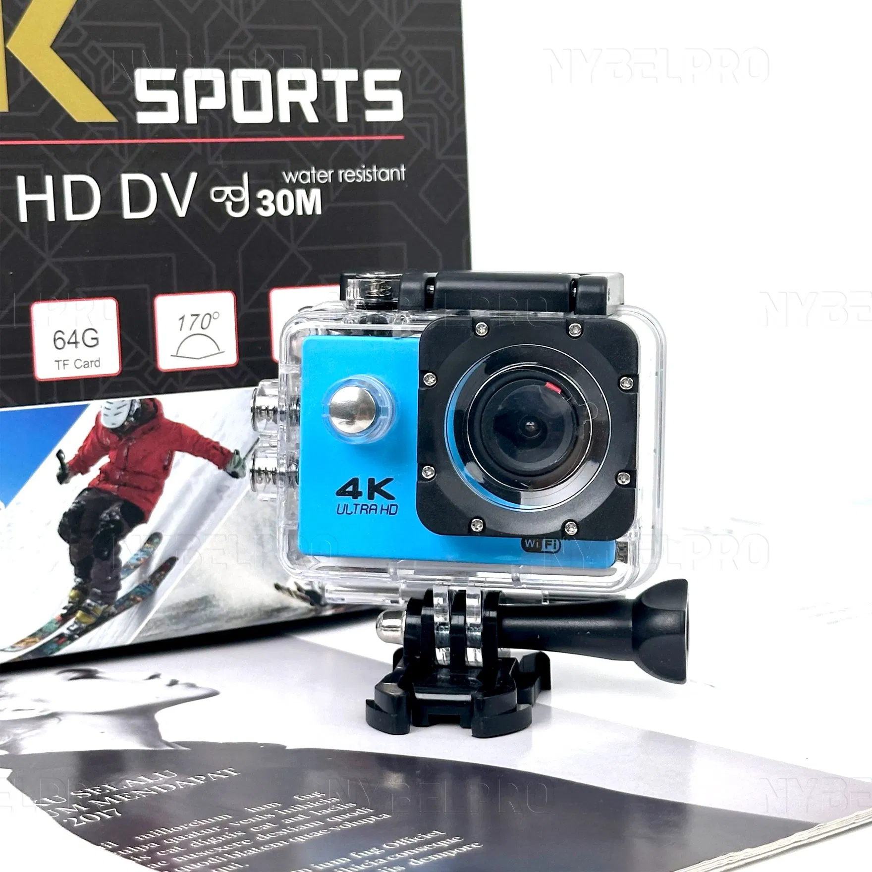 Экшн-камера 4K 20MP водонепроницаемая с Wi-Fi