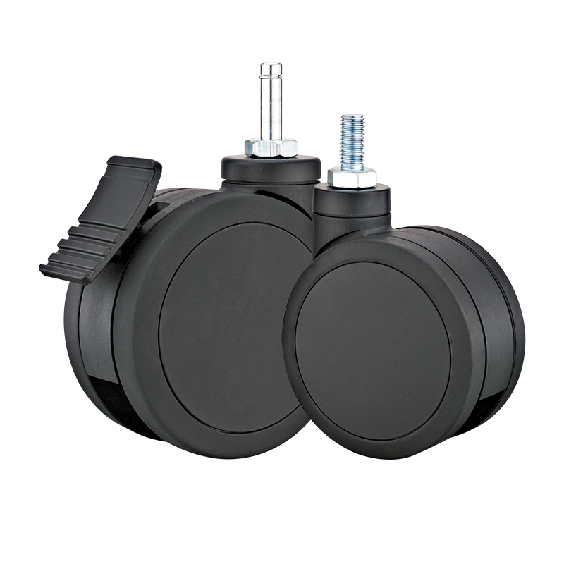 75mm100mm125mm Hospital Medical Beds Full-Plastic PU Twin Caster Type a Medical Equipment Wheels