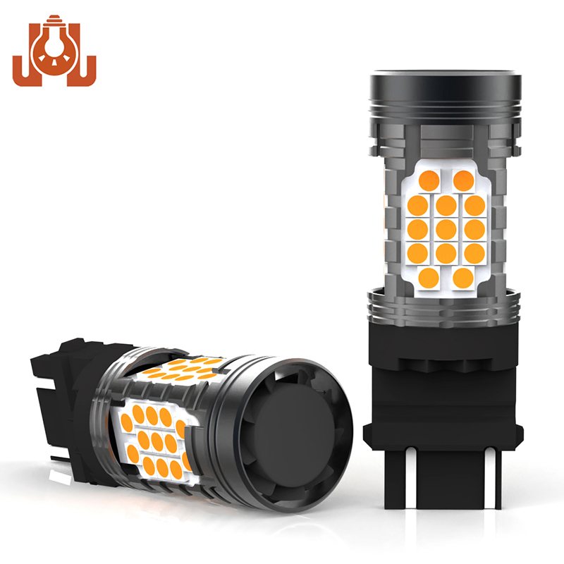 Лампы поворотников LED 3157 52SMD Amber Canbus
