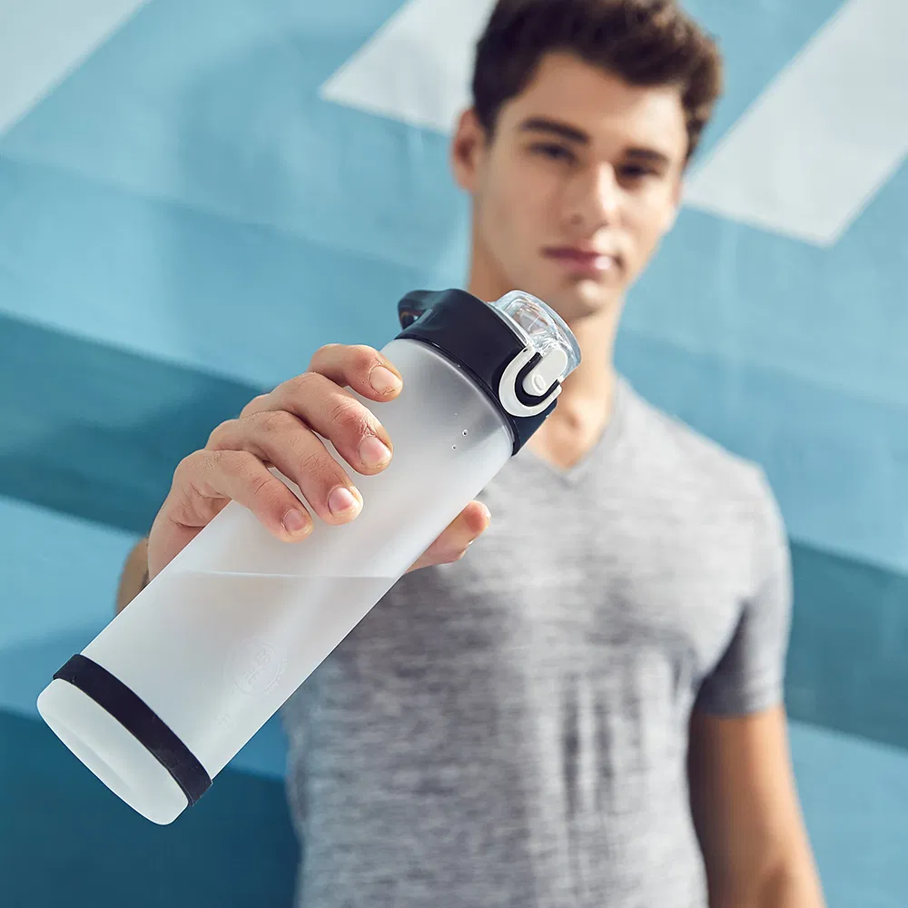 White, Blue, Pink, Grey Plastic Sport Water Bottle with CE / EU