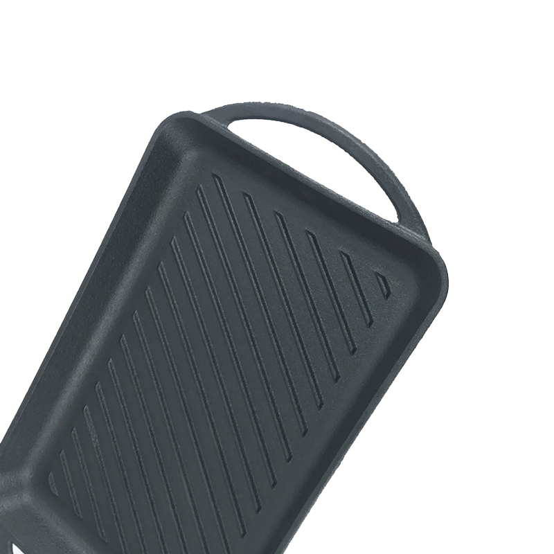 Factory Outlet Outdoor Camping Rectangular Pre-Seasoned Cast Iron Grill Barbecue Griddle Pan