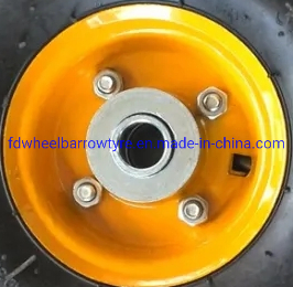 3.00-4 3.50-4 Pneumatic Rubber Wheel with Steel Rim Used for Hand Trolley and Tool Cart, Garden Carts