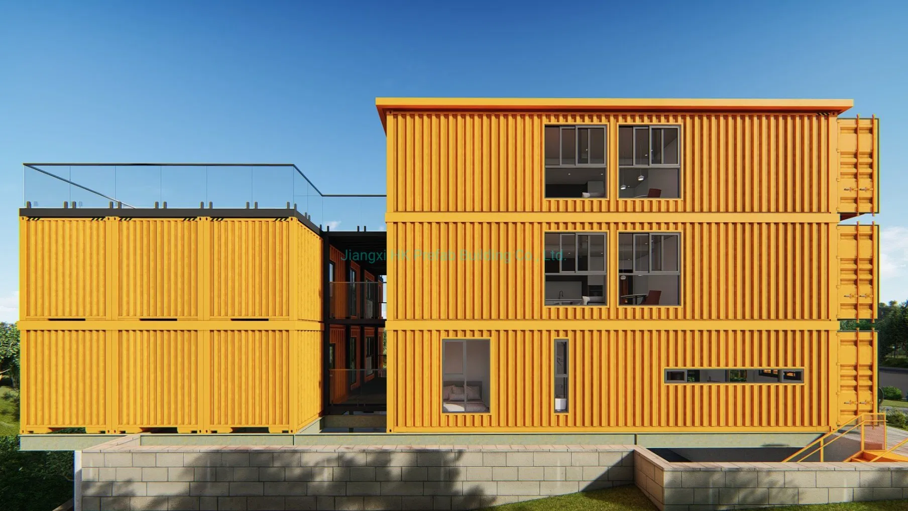 Eco-Friendly Modular Prefab Prefabricated Container Building /Apartment /House.