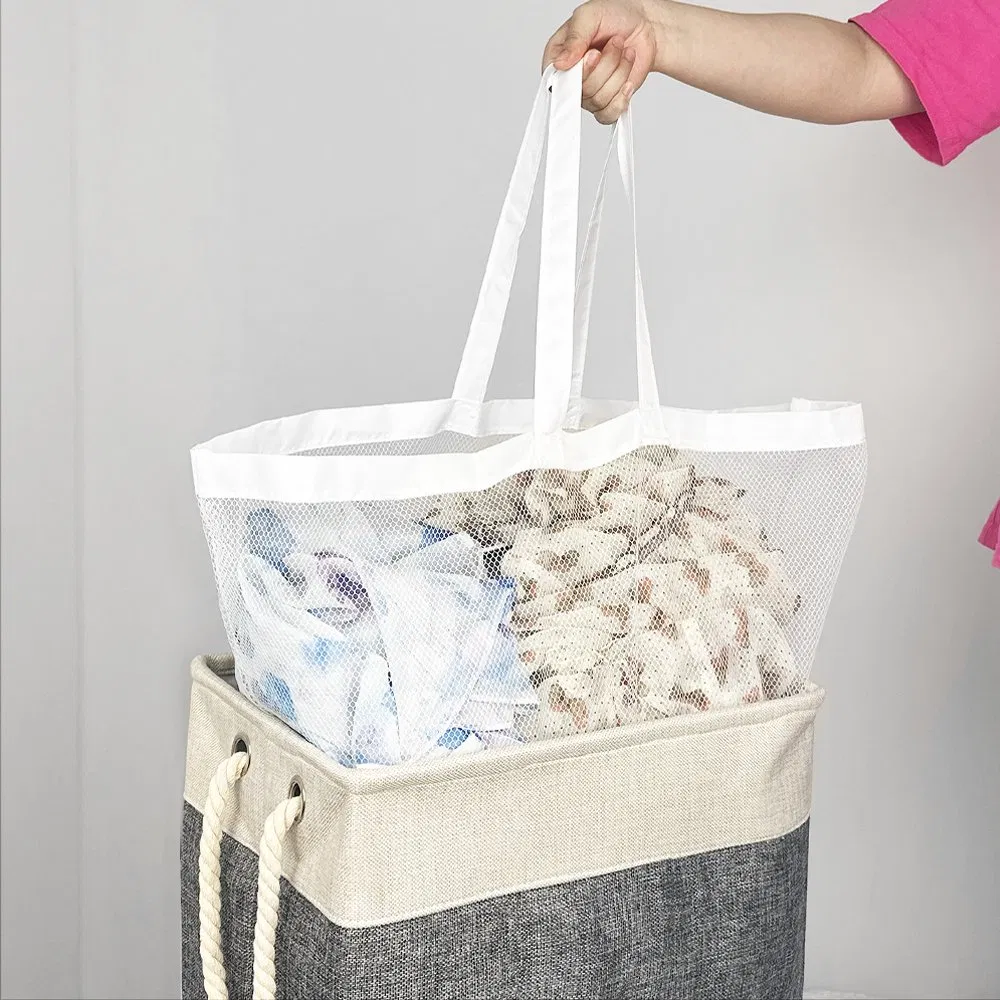 Custom Oxford Fabric Removable Bag Laundry Basket for Clothes with Handles