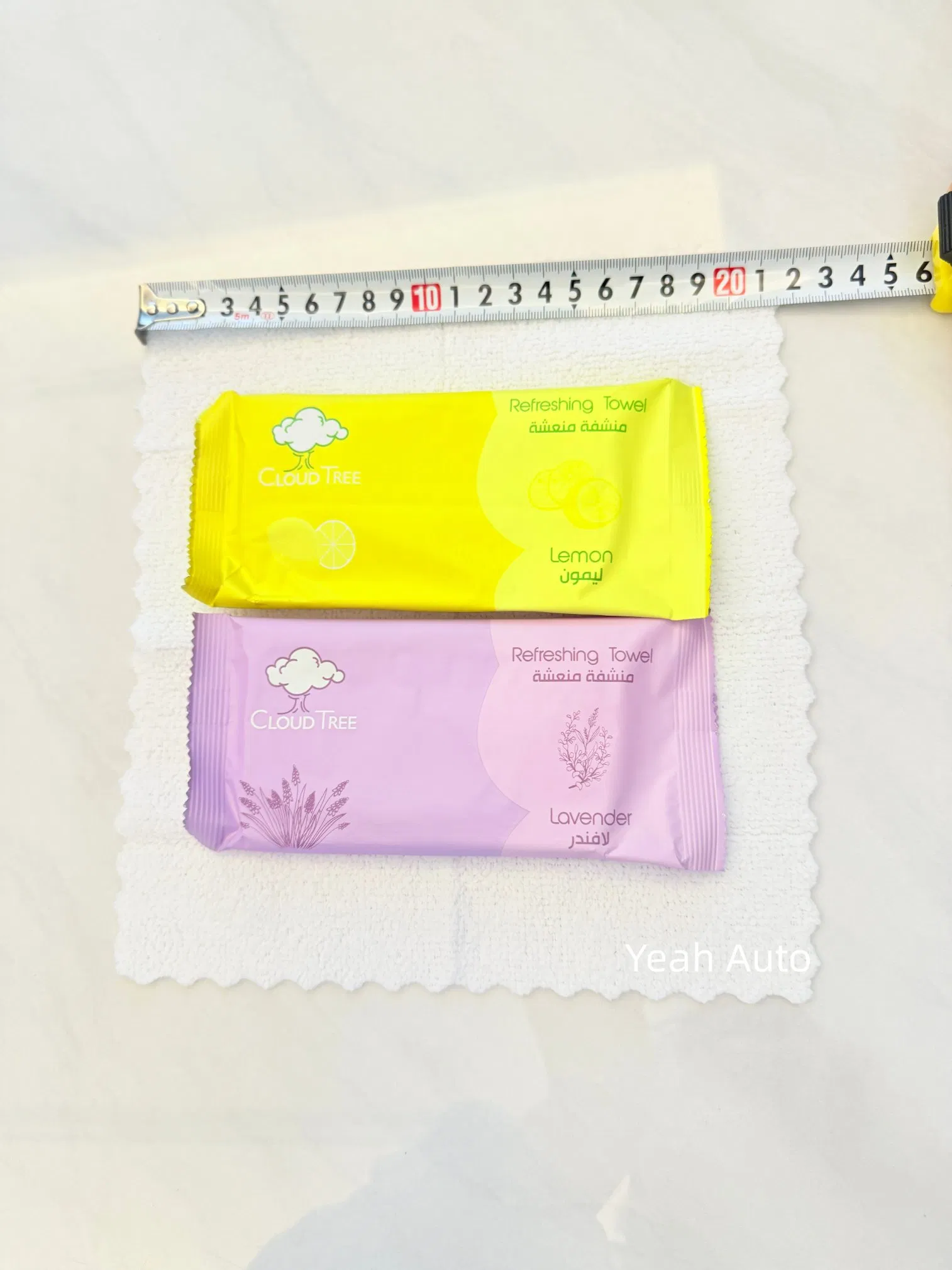 Superfine Fiber 220GSM 22*22cm Refreshing Wet Towel Disposable Wet Wipe for Coffee Shop, Hotel, Restaurant, Airlines Daily Use