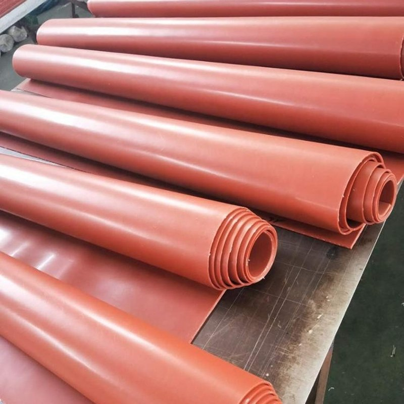 Red Color Rubber Mat Insulation Nr Natural Rubber Sheet