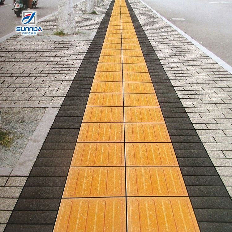 Blind Indicator Full Body Porcelain Tiles High Quality China Factory Ceramic Yellow and Gray Color Anti-Slip Matte Tactiles