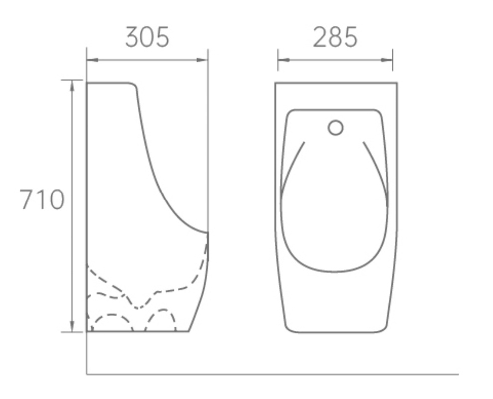 Chaozhou Manufacturer Sanitary Ware Toilet Ceramic Wall Hung Urinal for Men