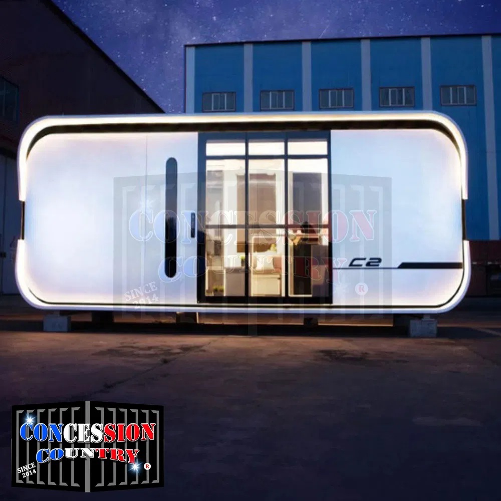 20FT 40FT Outdoor Modern Prefab House Tiny House Mobile Working House Office Pod Apple Cabin