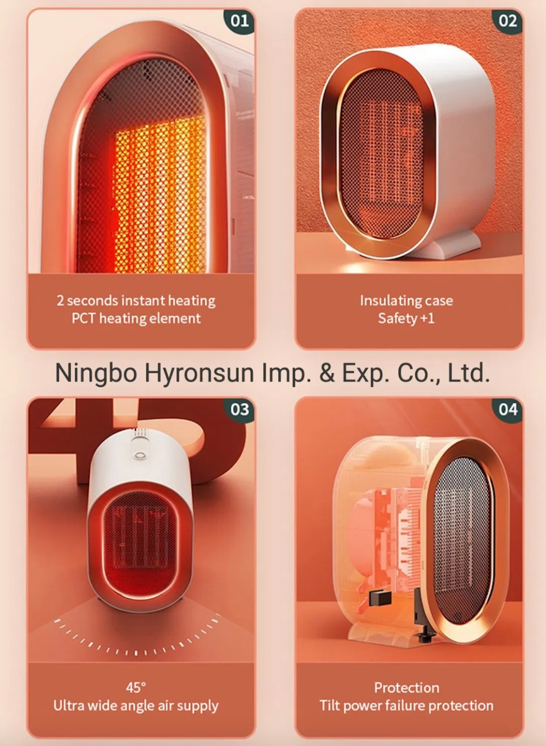 Wholesale 1200W Mini Heater Household Office Desktop Electric Heater