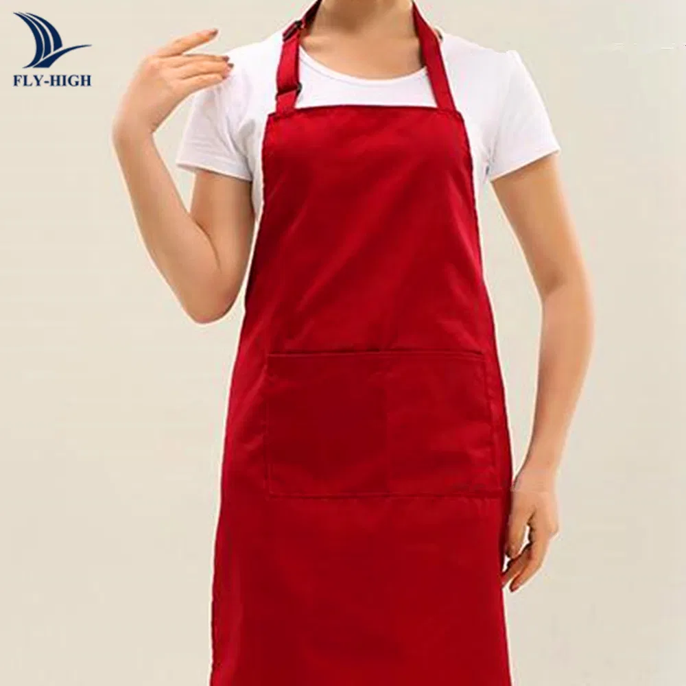 Popular Orange Colored Custom Apron Ladies for Nail Salon Uniforms Advertising Apron