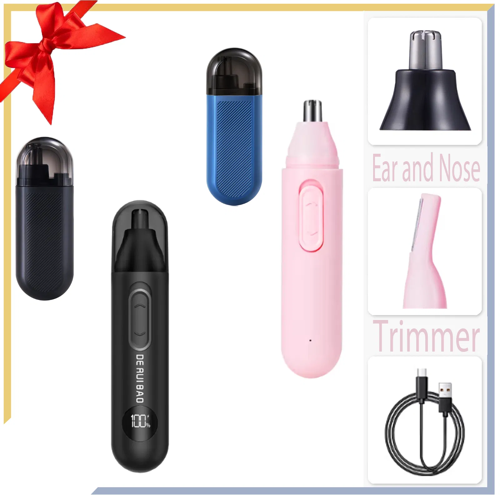 Innovative LED Screen Facial Care Nose Hair Trimmer
