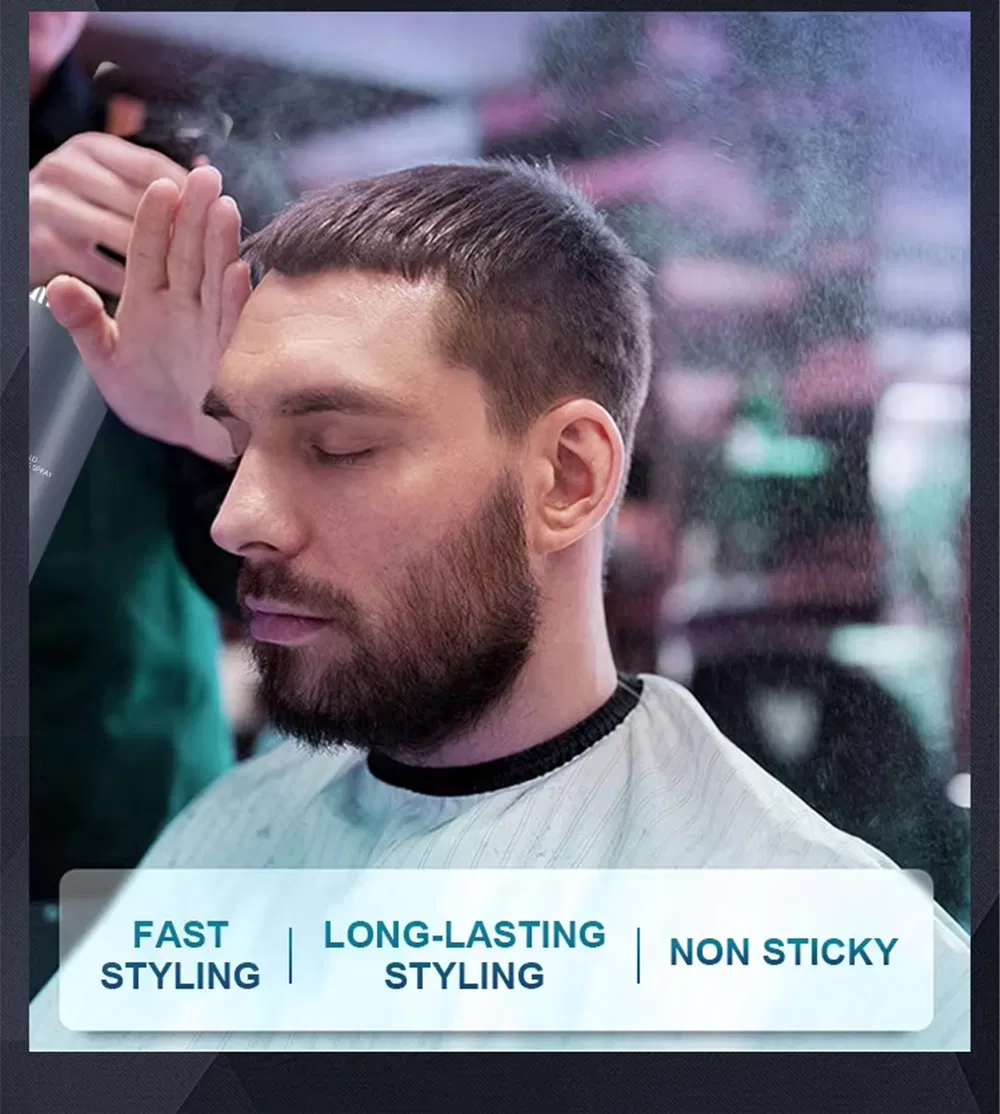 Custom Logo Texture Strong Hold Volumizing Barber Hair Spray