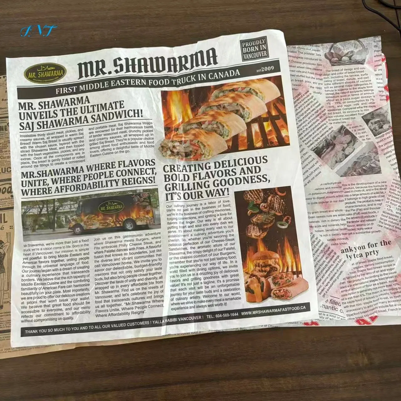 OEM Customizable Placemat Paper with Multilingual Printing
