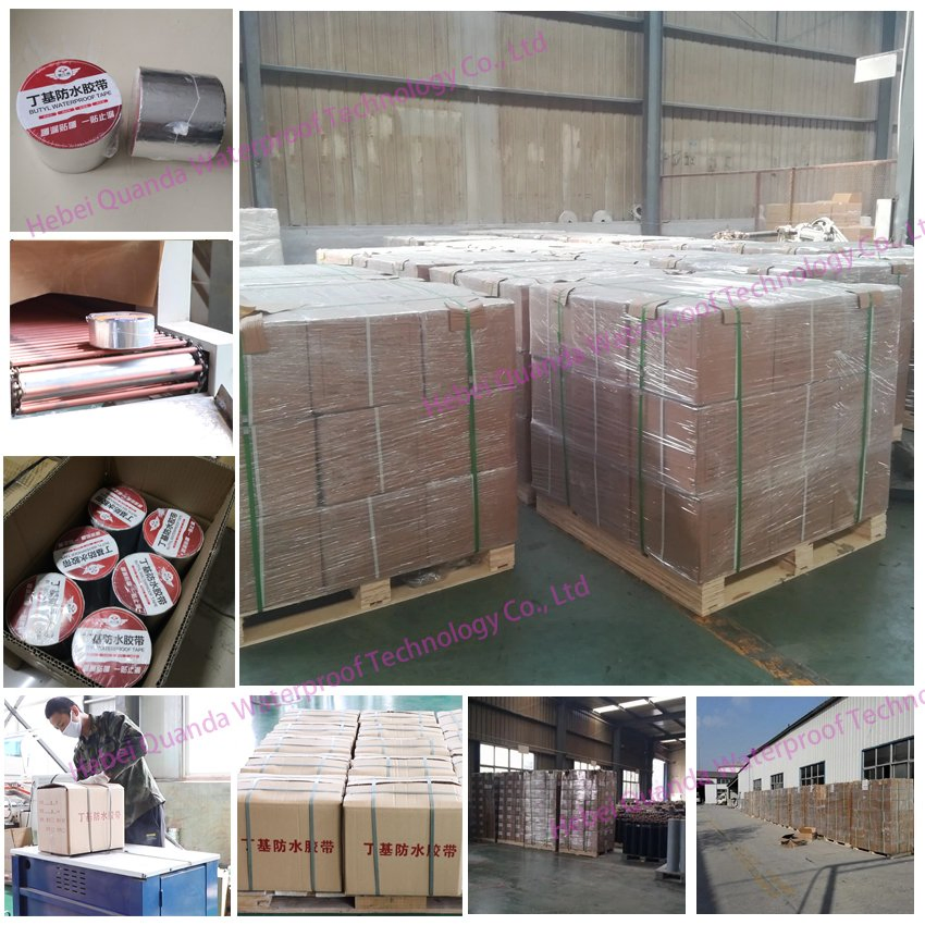 China Factory 1.2mm UV Resistant Waterproofing Fireproof Tape Self Adhesive Butyl Waterproof Tape