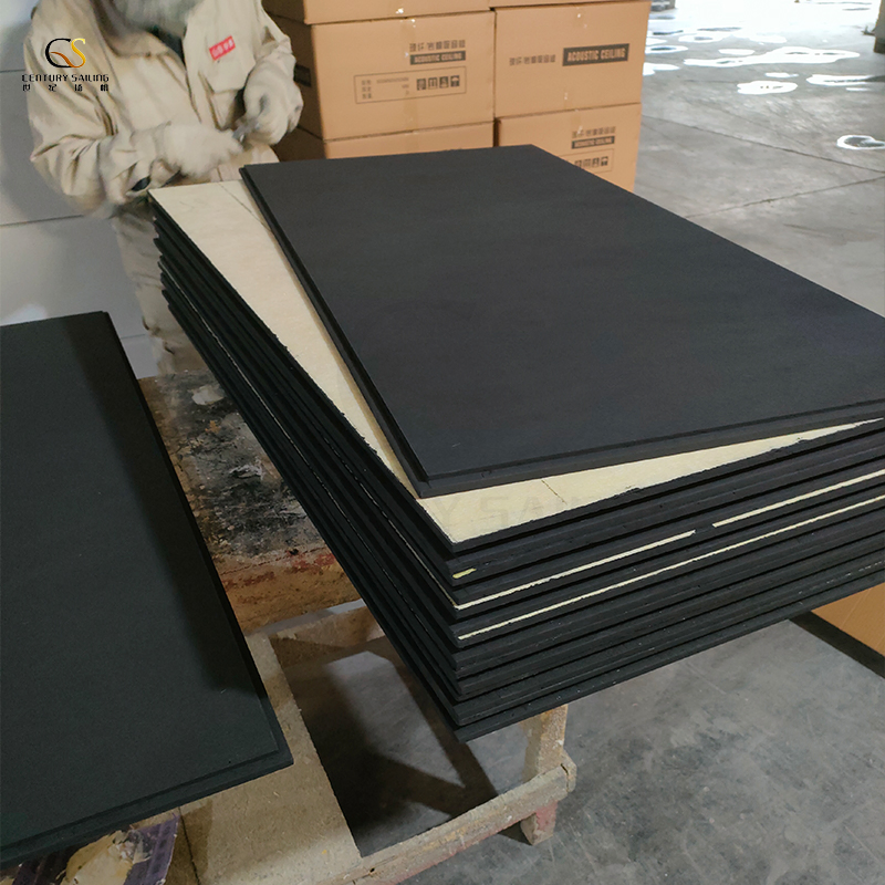 Wholesale High-Quality Fire-Proof Fiberglass Soundproof Acoustic Ceiling Panels for Gymnasium Square Edge