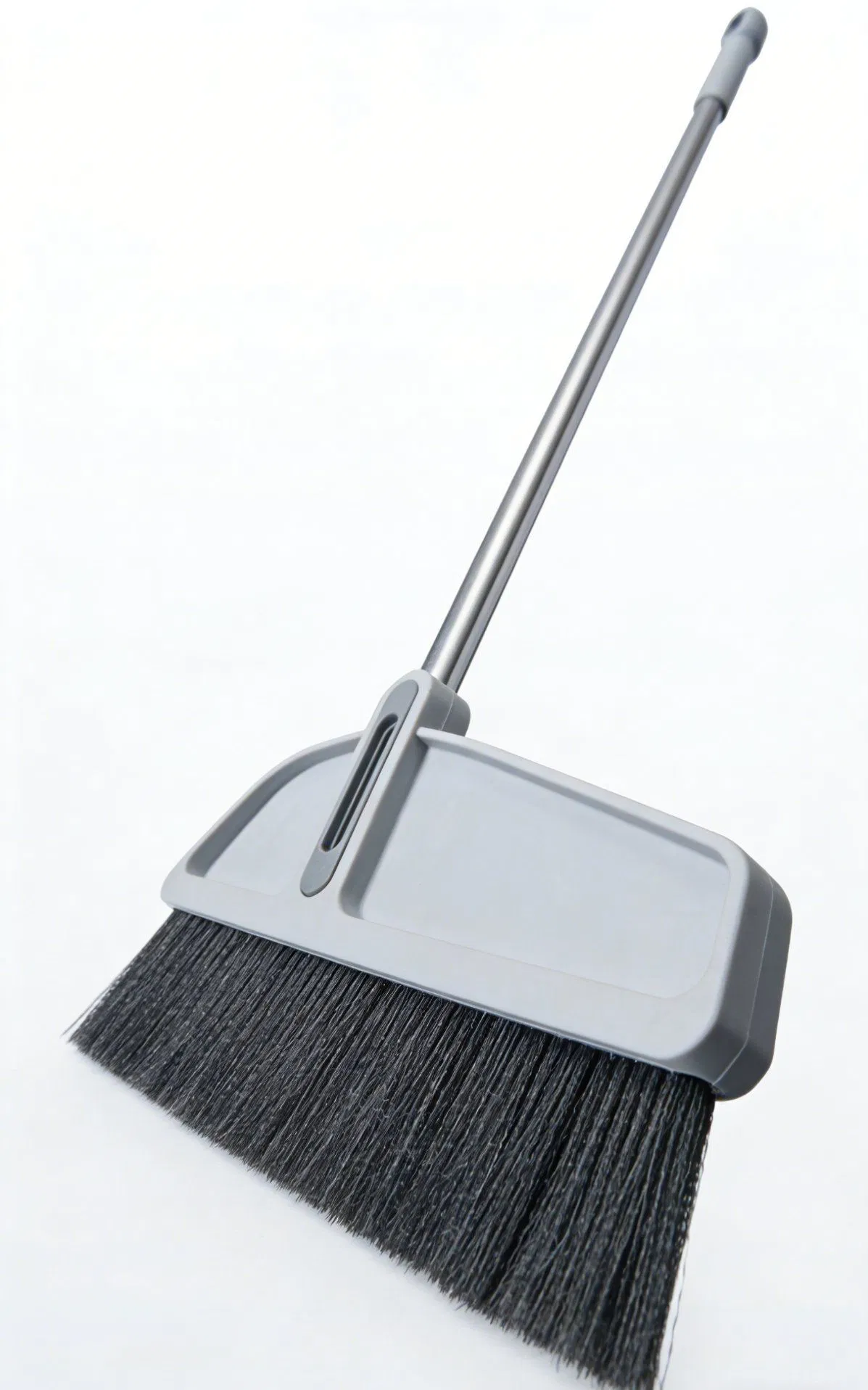 Durable Stainless Steel Broom - Ergonomic Soft-Bristled Cleaning Tool