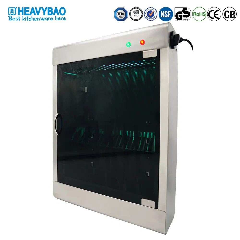 Heavybao Restaurant Knife UV Sterilization Cabinet with Fence Rack