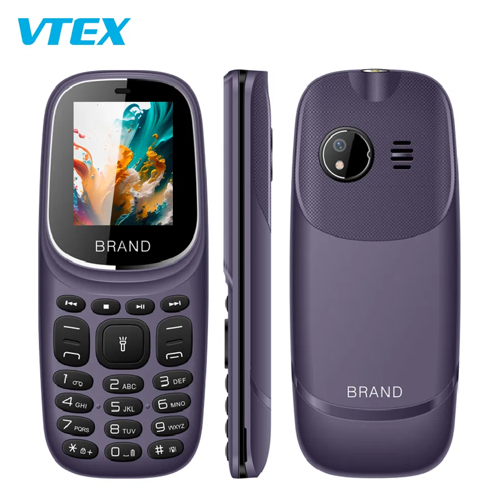 Кнопочный телефон 2G с резиновой клавиатурой, 1.77 дюйма