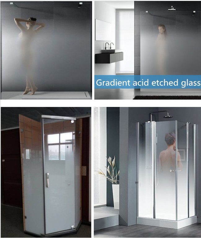 6mm Acid Etched Glass with a Gradient
