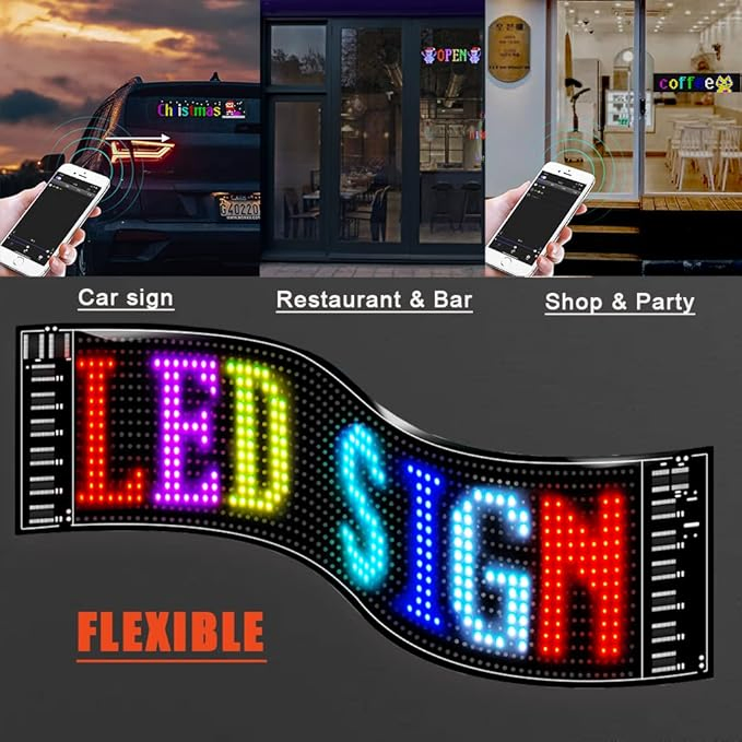 Гибкая LED панель для авто с APP управлением